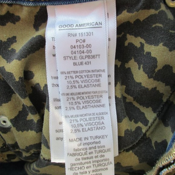 Good American Jeans Size 4/27 Skinny Distressed Denim Good Legs - Picture 10 of 11